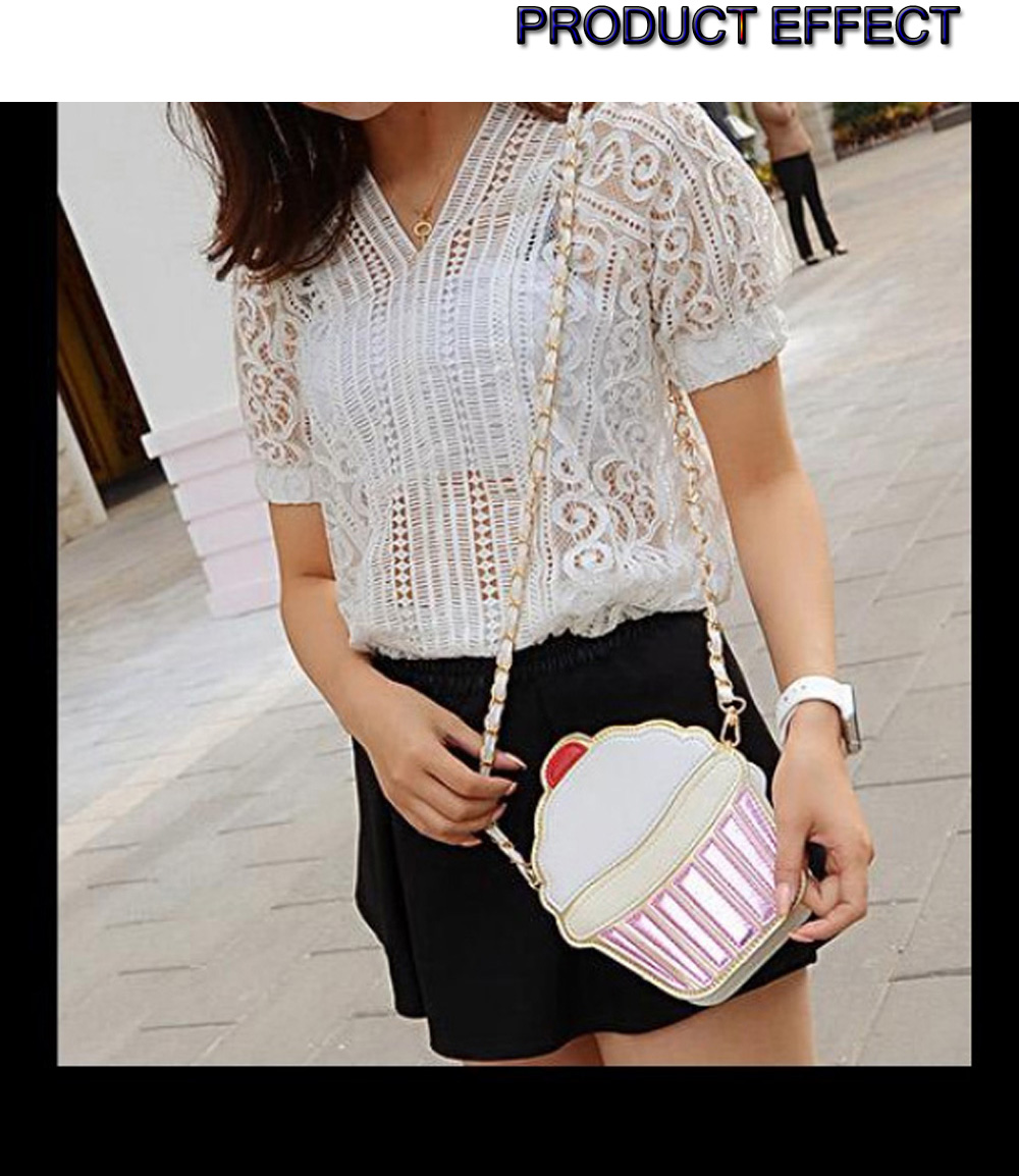 Guapabien Girl Detachable Chain Belt Strap Shoulder Messenger Cell Phone Bag