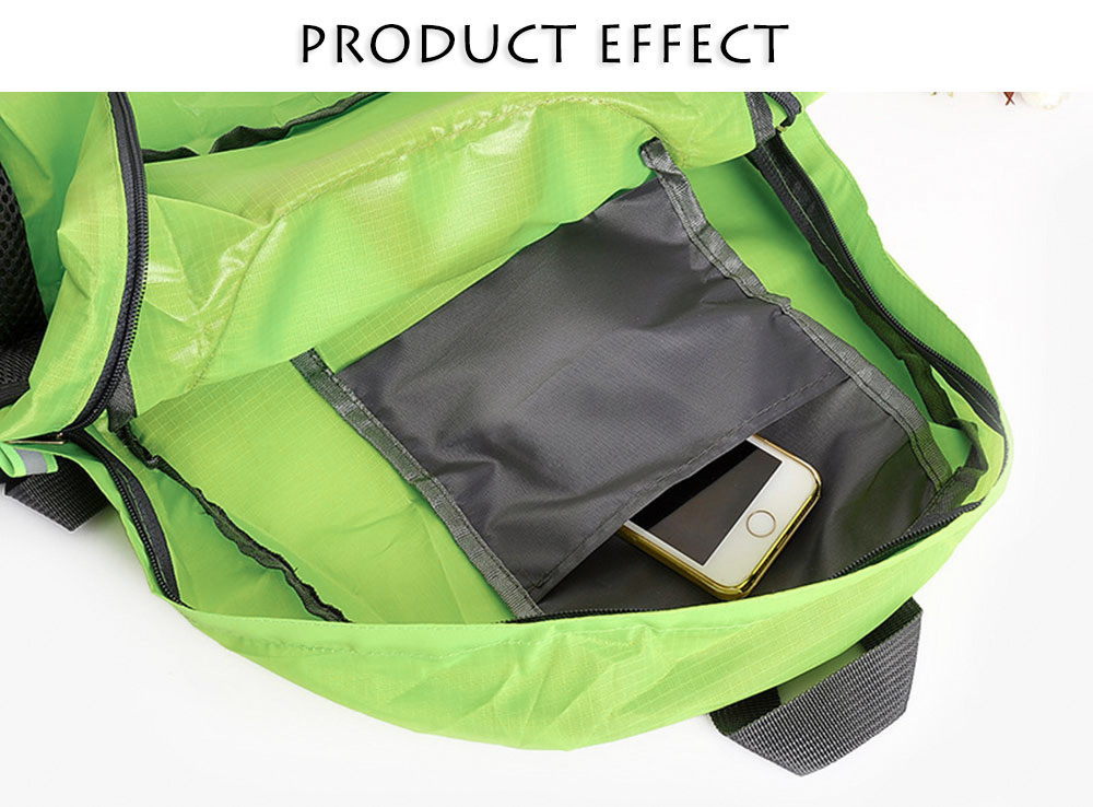 Guapabien Foldable Light Plaid Pattern Portable Bag Backpack for Unisex