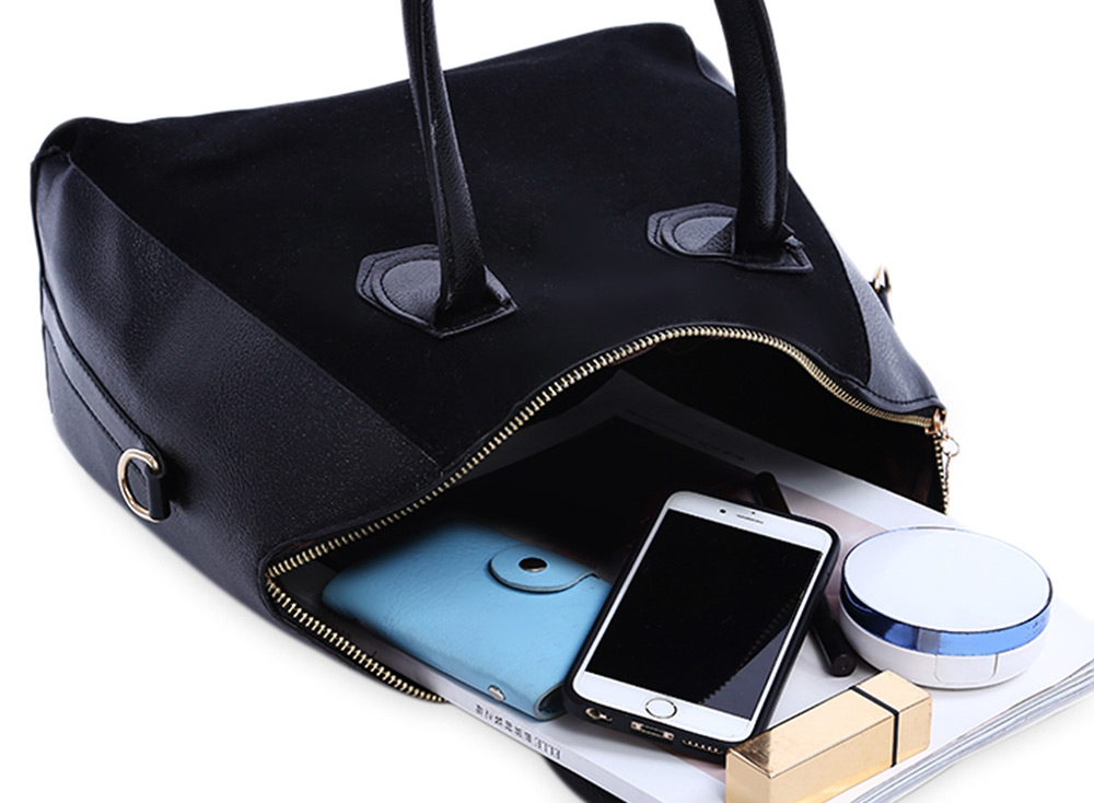 Guapabien Old Classical Patchwork Rivet Animal Zipper Head Handbag Shoulder Messenger Smile Face Bag