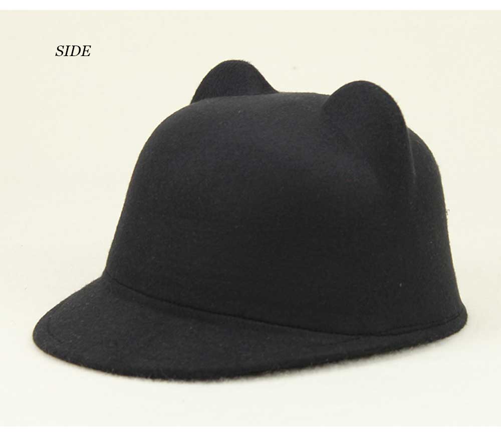 Fashionable Cat Ear Design Solid Color Top Hat for Unisex