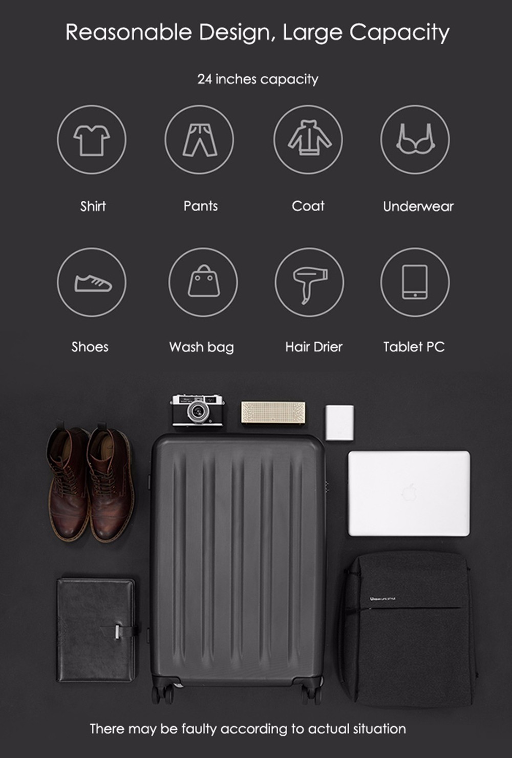 Original Xiaomi 90 Minutes Spinner Wheel Luggage Travel Suitcase