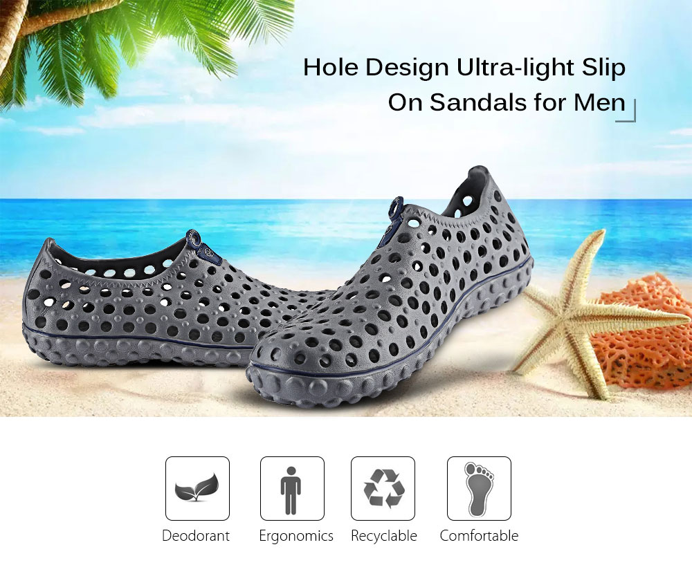 Outdoor Hole Design Ultra-light Slip On Sandals for Men