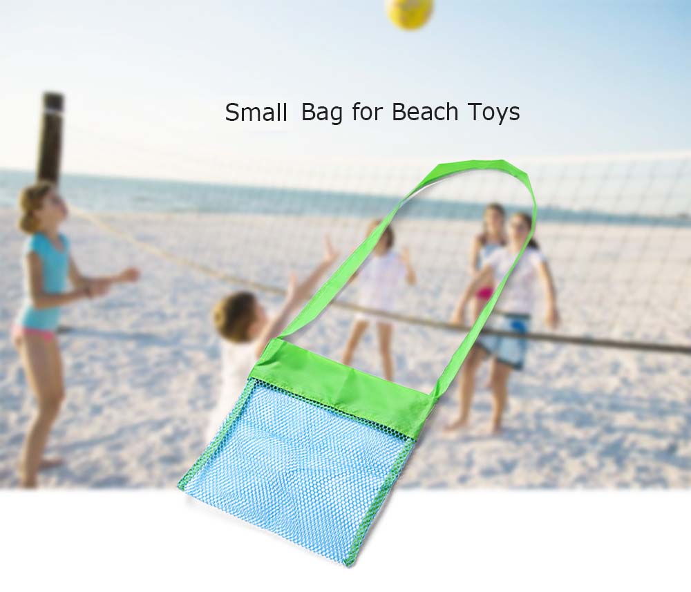 Guapabien Small Mesh Shoulder Bag Beach Storage Basket for Kids