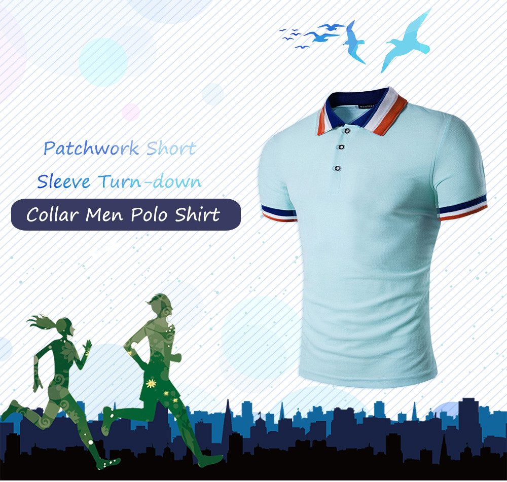 Color Block Collar Polo T-Shirt