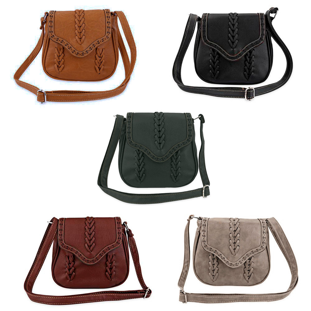 Guapabien Trendy Ladies Knitting Diagonal Package Hollow Shoulder Bag