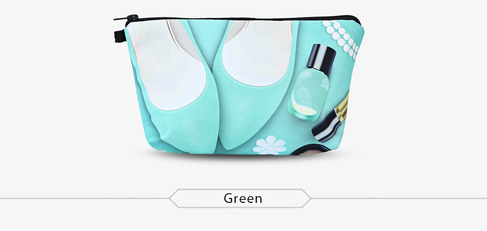 3D Cosmetics Print Clutch Makeup Bag