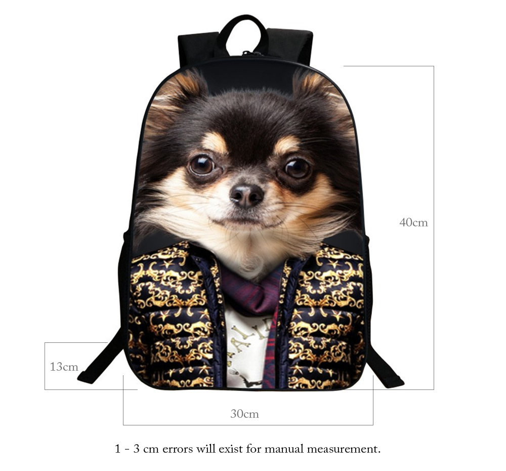 3D Animal Pattern Polyester Backpack