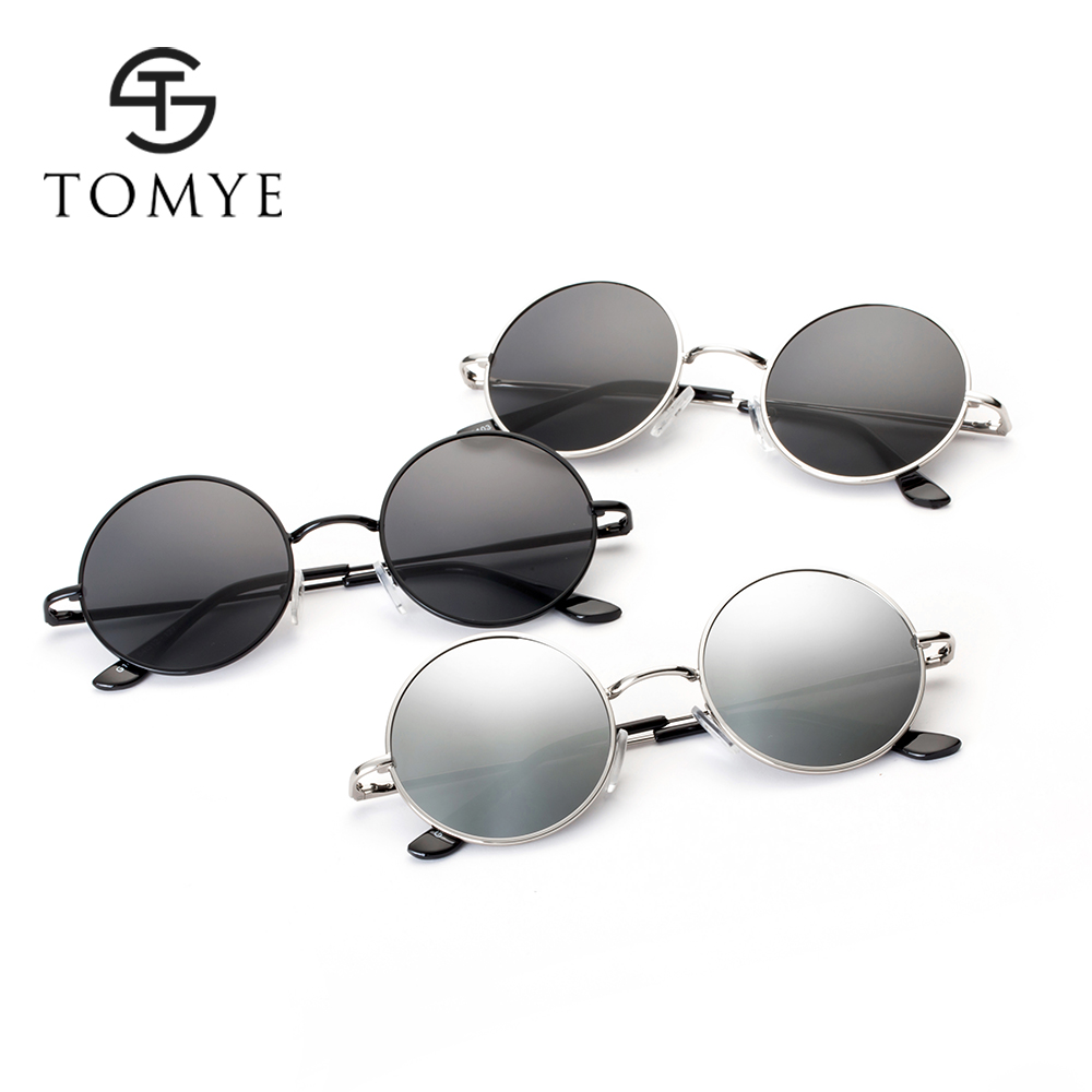TOMYE G103 Metal Round Frame Unisex Polarized Sunglasses