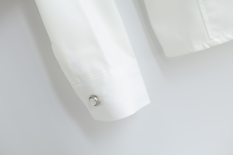 Women Office Blouses Victorian Top Button Silky Lace Collar Ruffle Satin Shirts