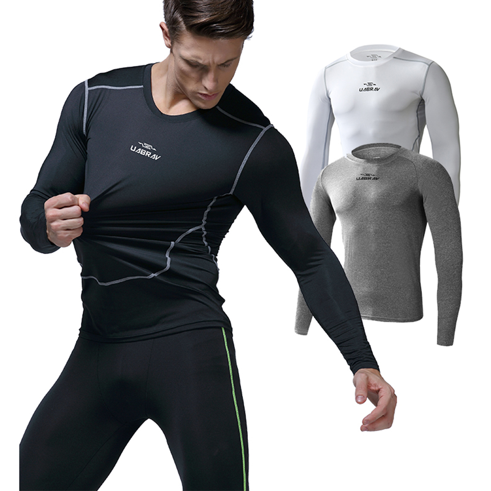 Men's Quick-drying Elastic Tights Basketball Training Sportswear Long Sleeve T-Shirt