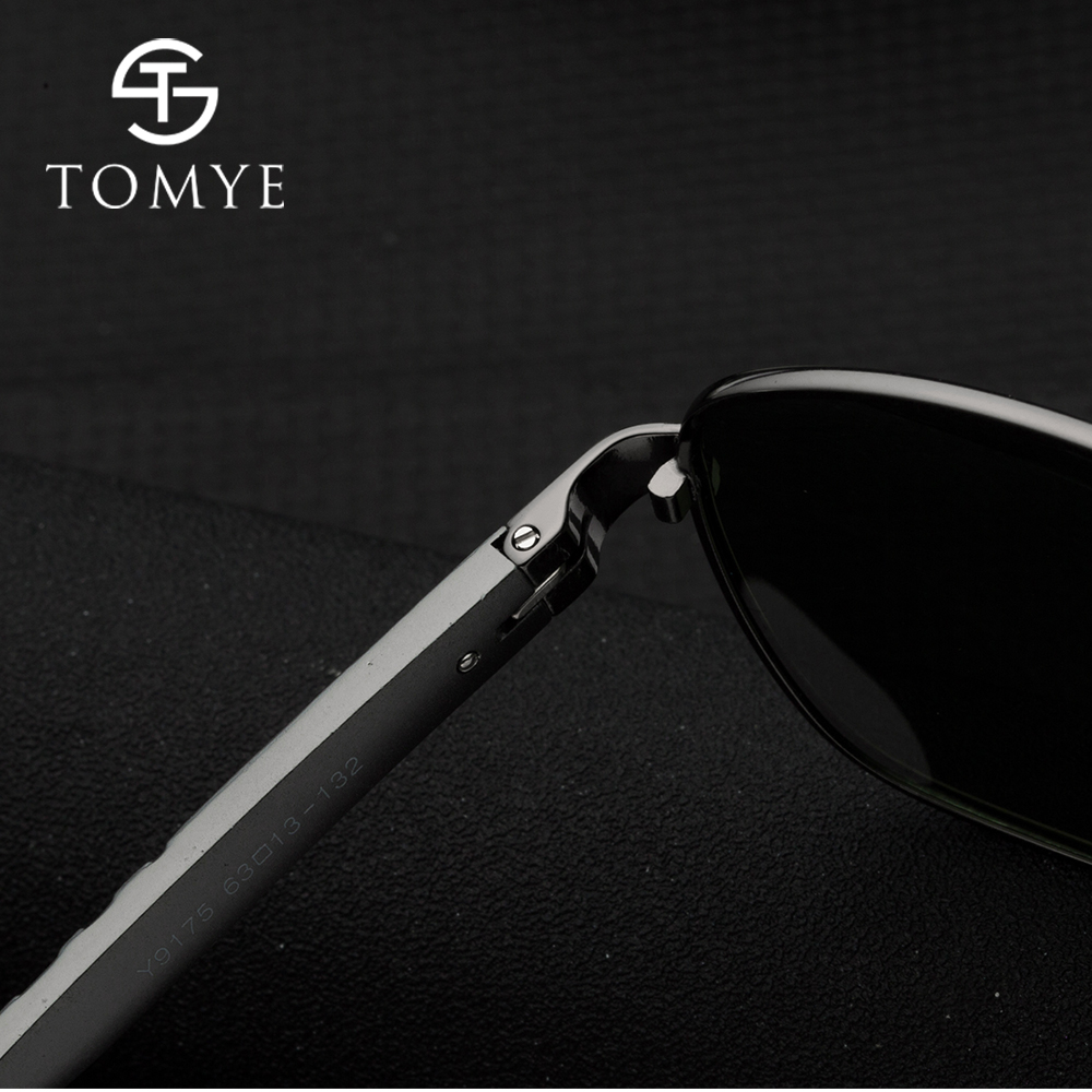 TOMYE 9175 Al-Mg Alloy Aviator Polarized Sunglasses for Men