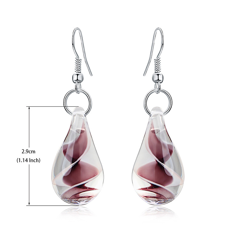 Ethnic Style Charm Jewelry Coloured Glaze Water Droplets Drop Earrings