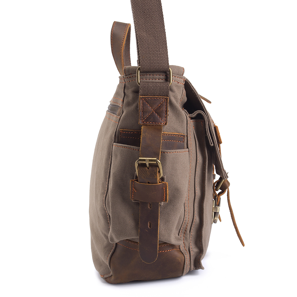 AUGUR Fashion Men HandBag Vintage Canvas Male Travel Shoulder Crossbody Vintage Military Bag