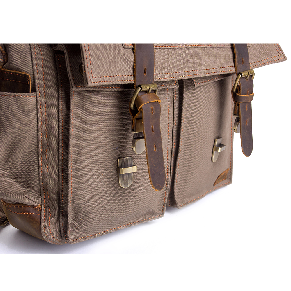 AUGUR Fashion Men HandBag Vintage Canvas Male Travel Shoulder Crossbody Vintage Military Bag