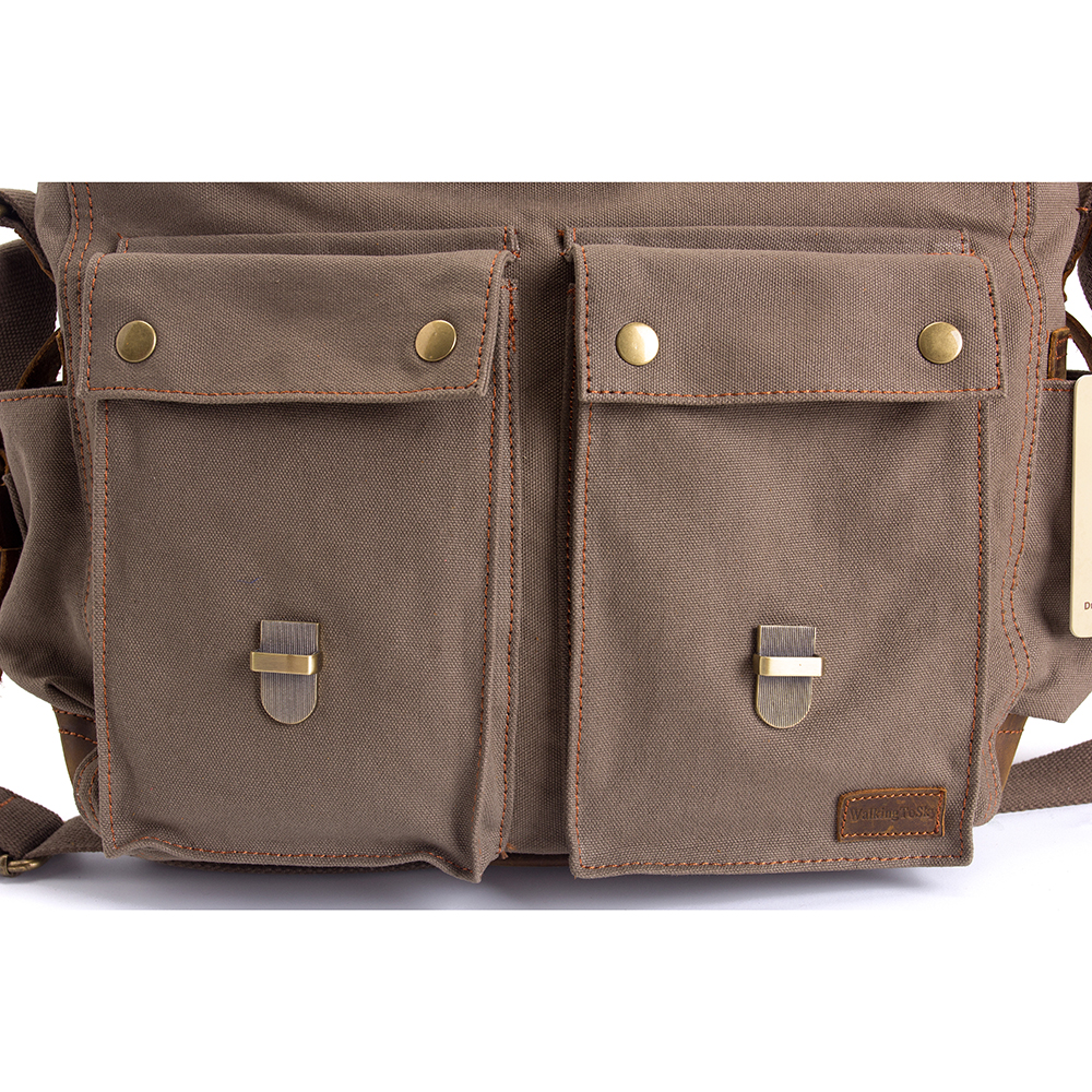 AUGUR Fashion Men HandBag Vintage Canvas Male Travel Shoulder Crossbody Vintage Military Bag