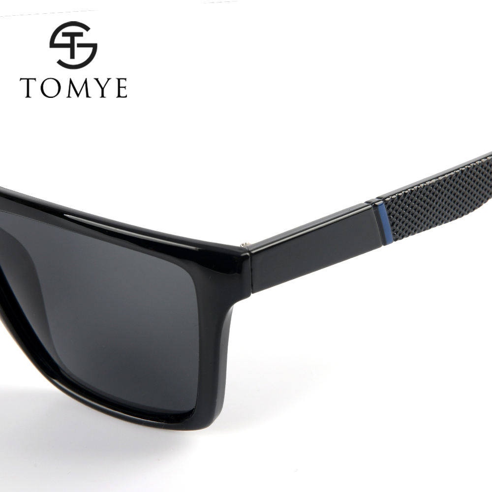 TOMYE P875 Fashion PC Square Frame Unisex Polarized Sunglasses