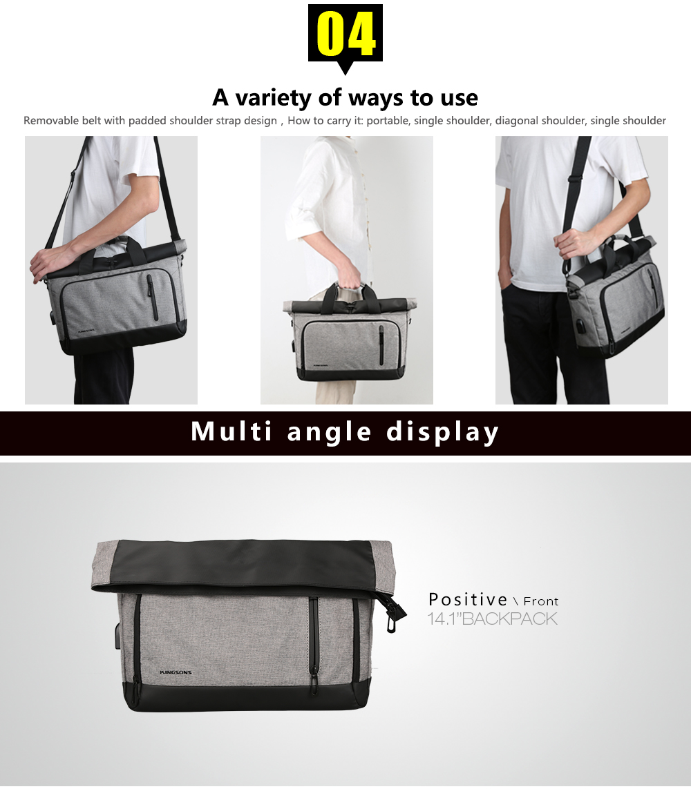 Casual Portable Shoulder External Usb Charging Interface Frivolous Computer Bag Casual Portable Shoulder External Usb Charging Interface Frivolous Computer Bag