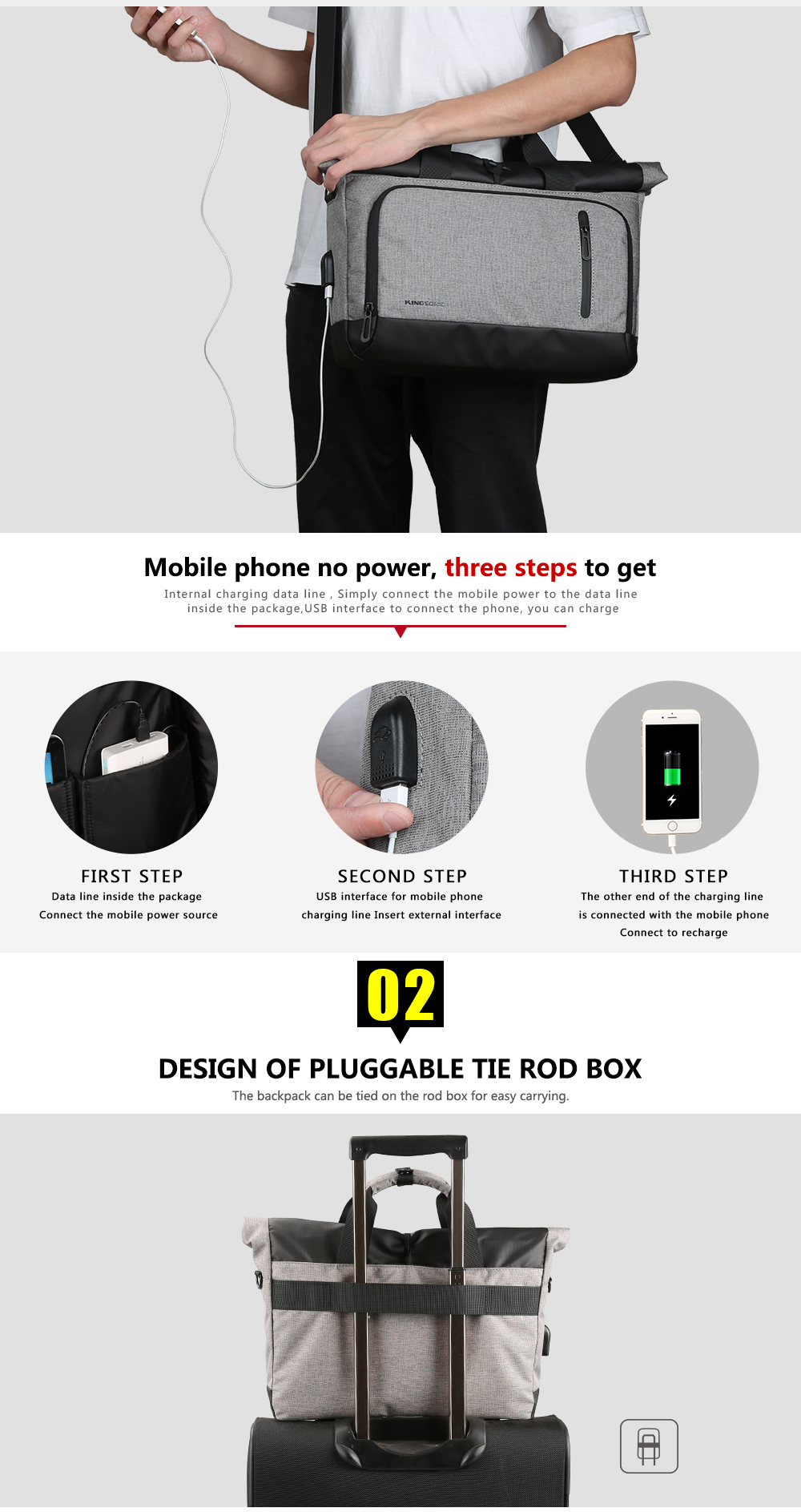 Casual Portable Shoulder External Usb Charging Interface Frivolous Computer Bag Casual Portable Shoulder External Usb Charging Interface Frivolous Computer Bag