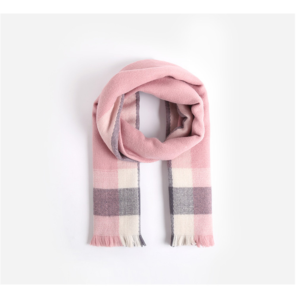 Plaid scarf like cashmere with thick warm scarf