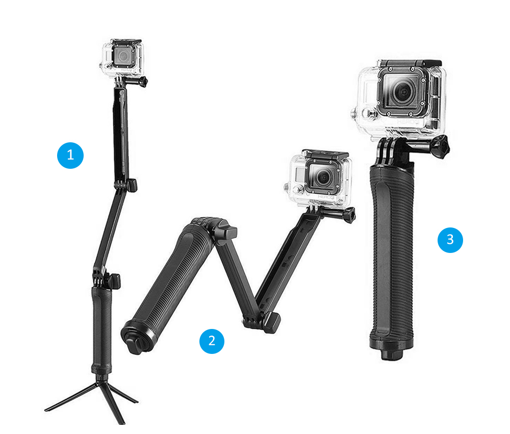 Three Ways Adjustable Pivot Arm Mount Stand for Camera