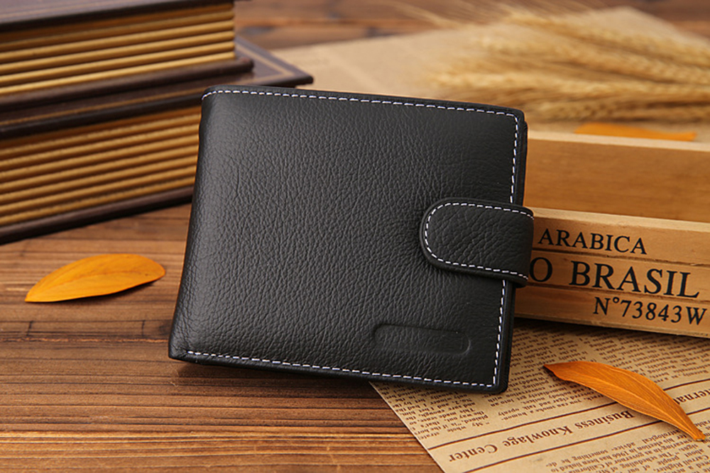 Men Wallets Male Genuine Leather Wallet Coin Pocket Card Holder