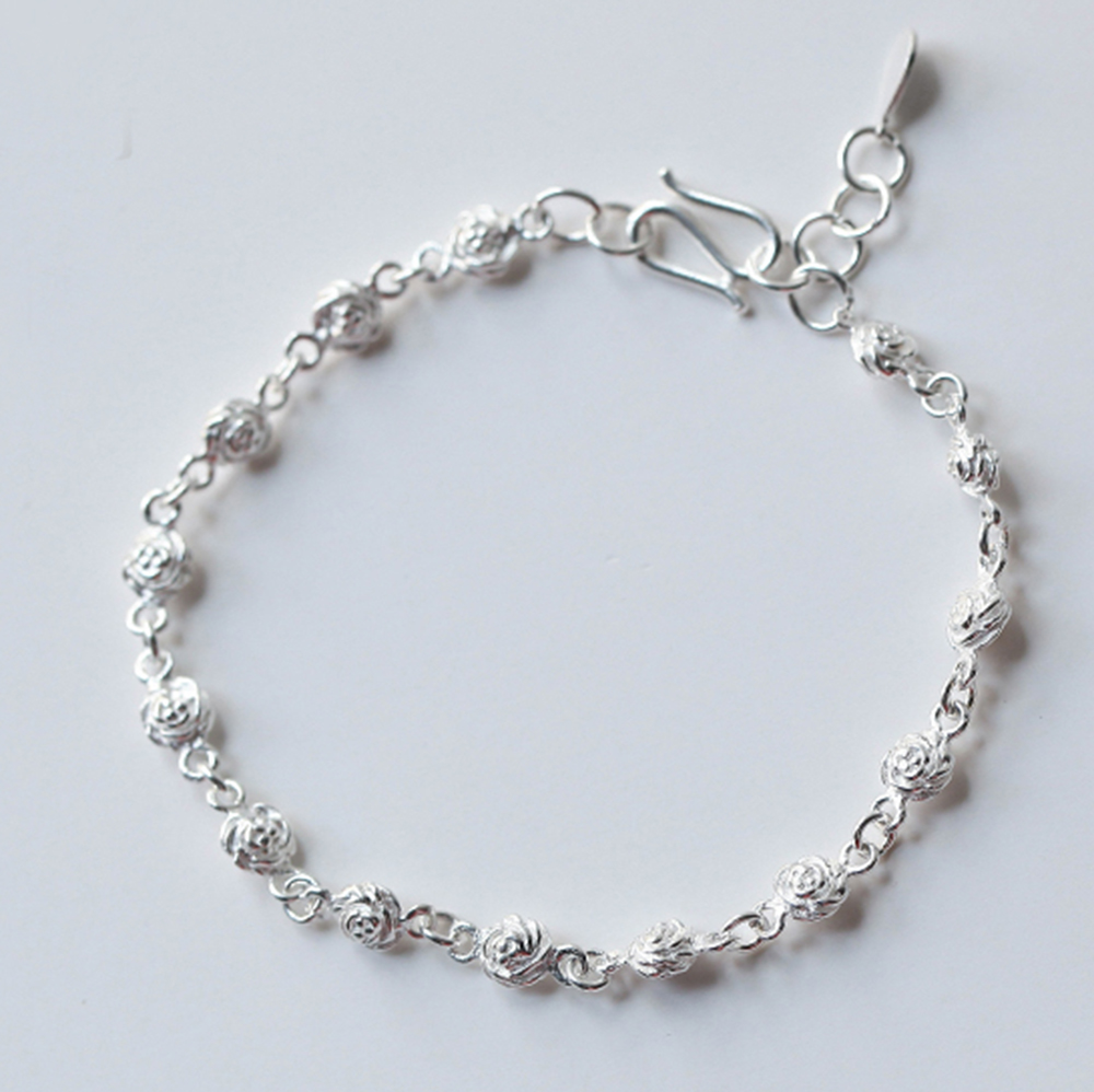 925 Sterling Silver Bracelet Silver Chain Lady Women Jewelry