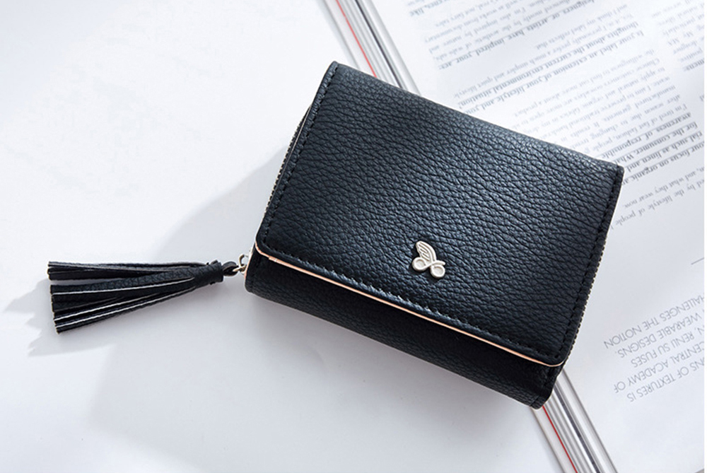 Tassels Zipper Hasp Women Wallet Coin Card Cash Fashion Lady Small Purse Short Solid Female Clutch