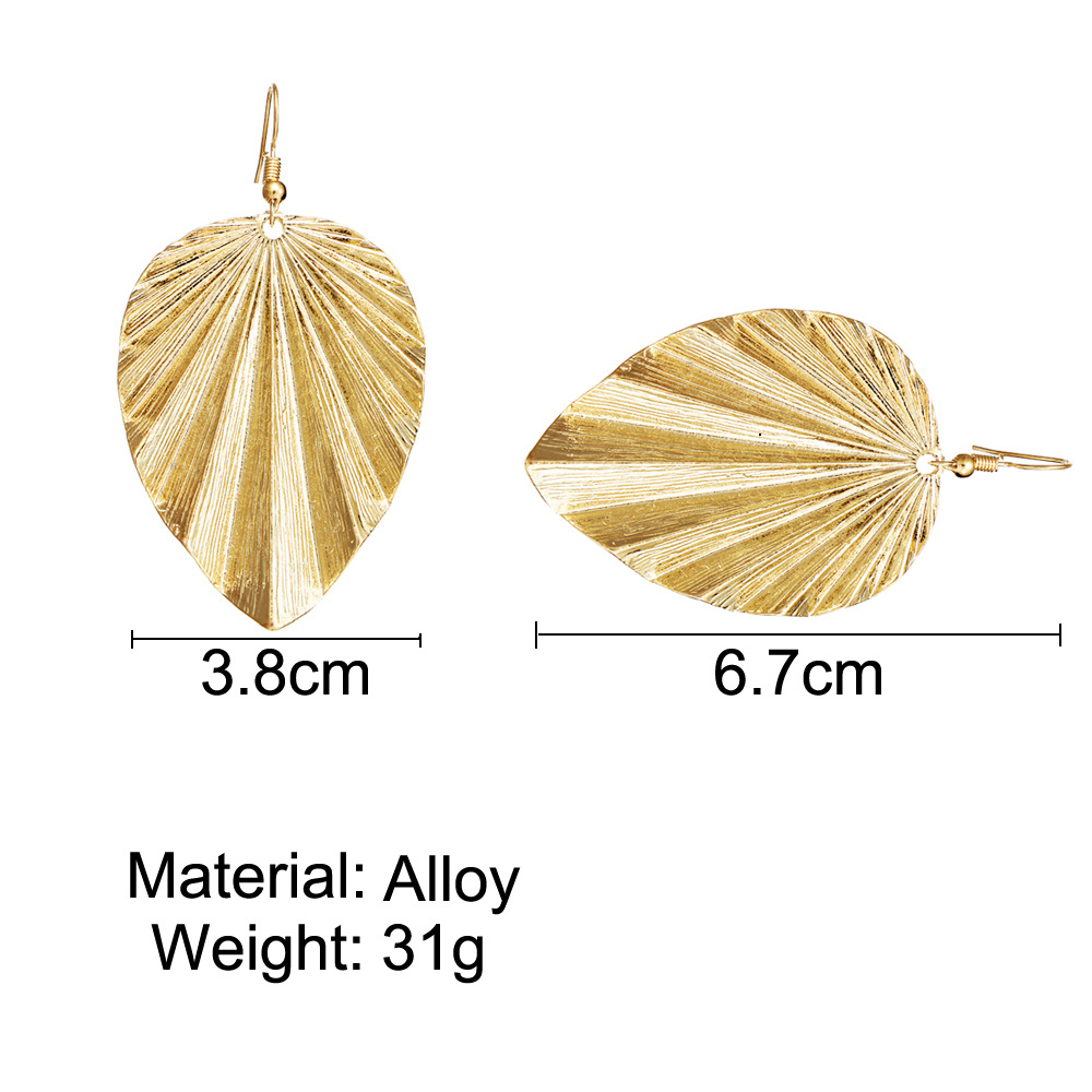 Fashion Woman Big Leaf Earrings