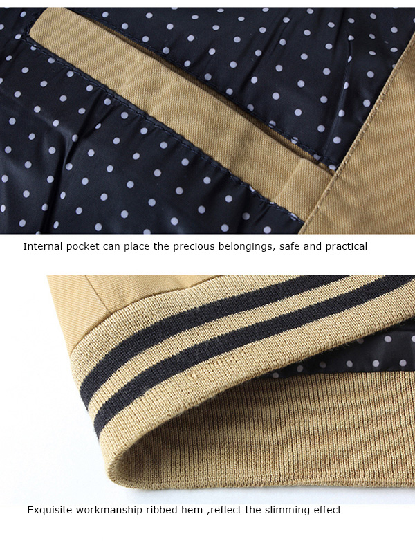 Stripe Casual Zip Up Jacket