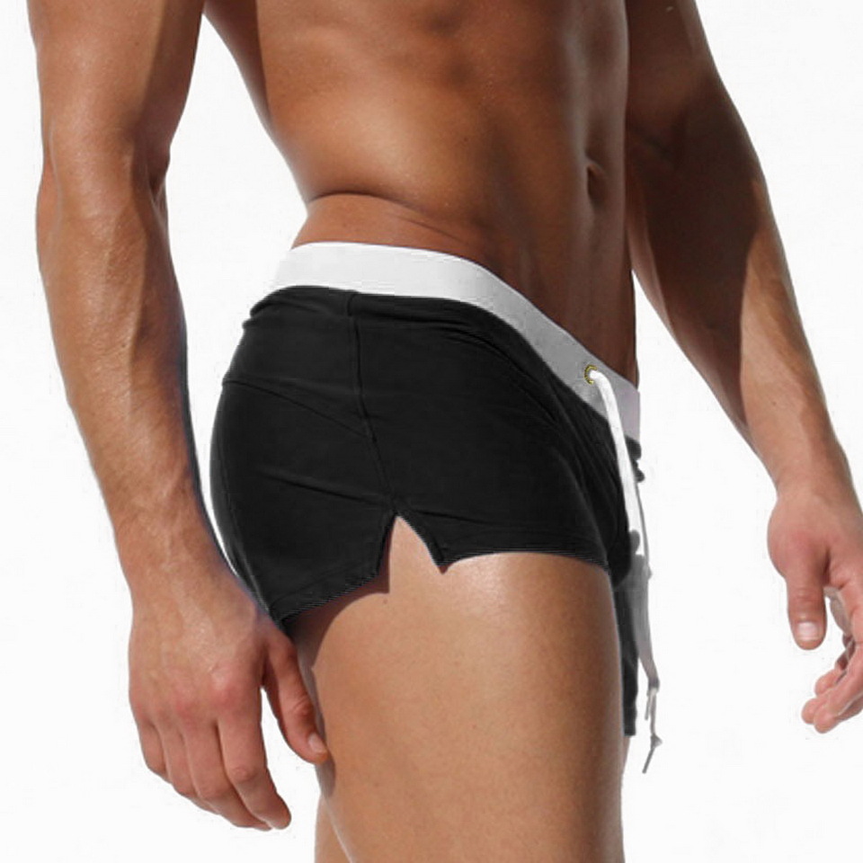 Fashion Style Men's Trunk Rapid Splice Square Solid Jammer Shorts Jammers