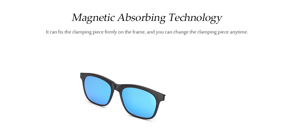 Unisex Magnetic Polarized Sunglasses Clip-on Light Frame UV400 Protect Eyewear