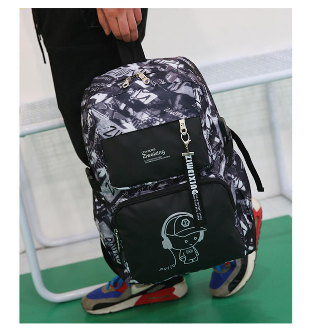 Men Backpacks Luminous Printing Women Backbag High Quality School Bags For Teenage Girls Cute Bookbags Mochila