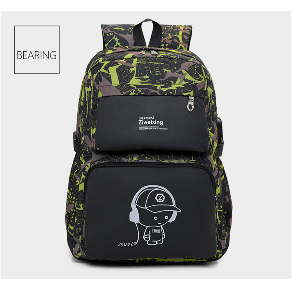 Men Backpacks Luminous Printing Women Backbag High Quality School Bags For Teenage Girls Cute Bookbags Mochila