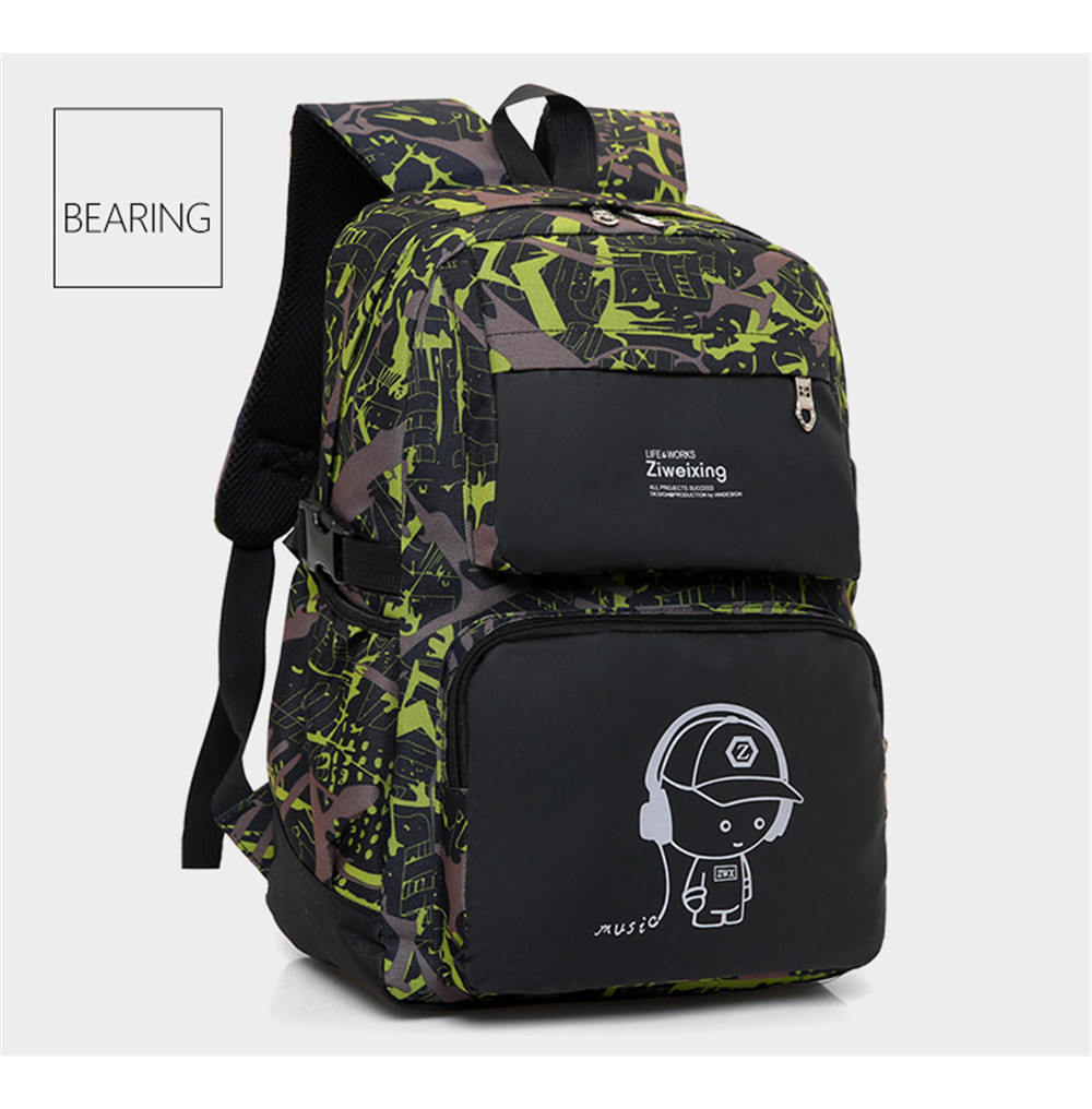 Men Backpacks Luminous Printing Women Backbag High Quality School Bags For Teenage Girls Cute Bookbags Mochila