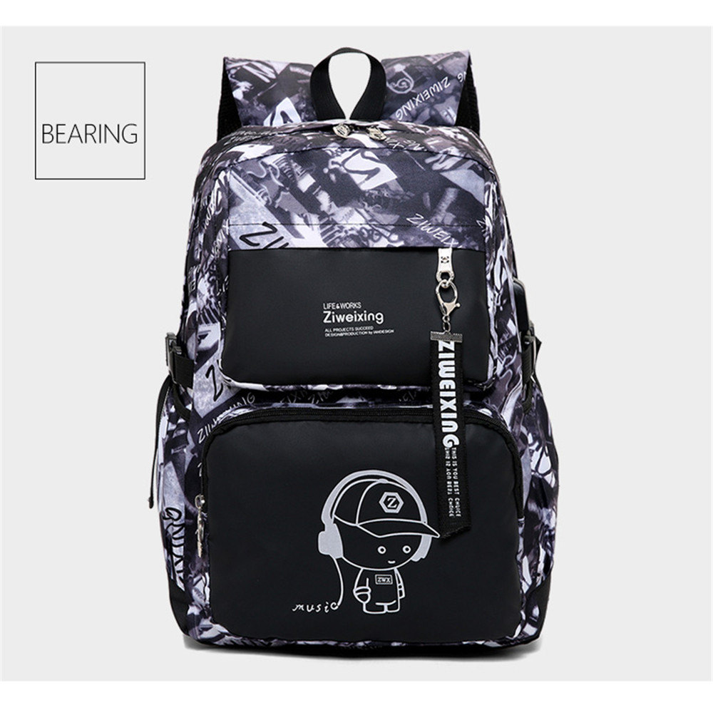 Men Backpacks Luminous Printing Women Backbag High Quality School Bags For Teenage Girls Cute Bookbags Mochila