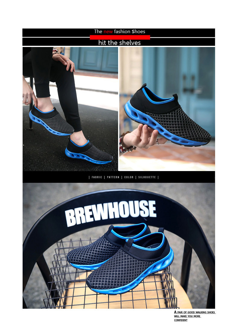 Men Textile Breathable Running Sneakers Outdoor Water Shoes