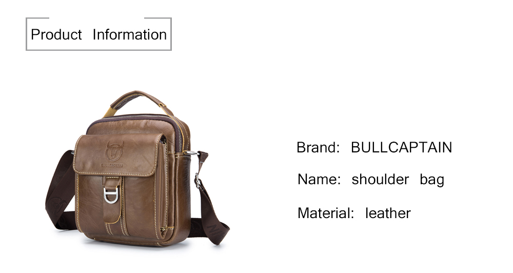 BULLCAPTAIN Stylish Leather Shoulder Bag for Men