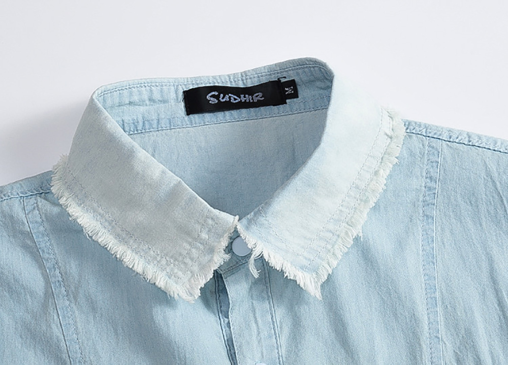 Men's Waistcoat Cozy Solid Color Sleeveless Denim Coat