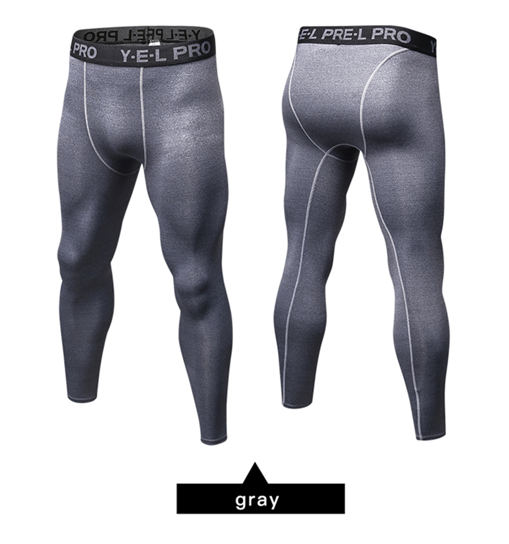 Men Quick Dry Tights Athletic Train Leggings Fitness Gym Sports Running Pants