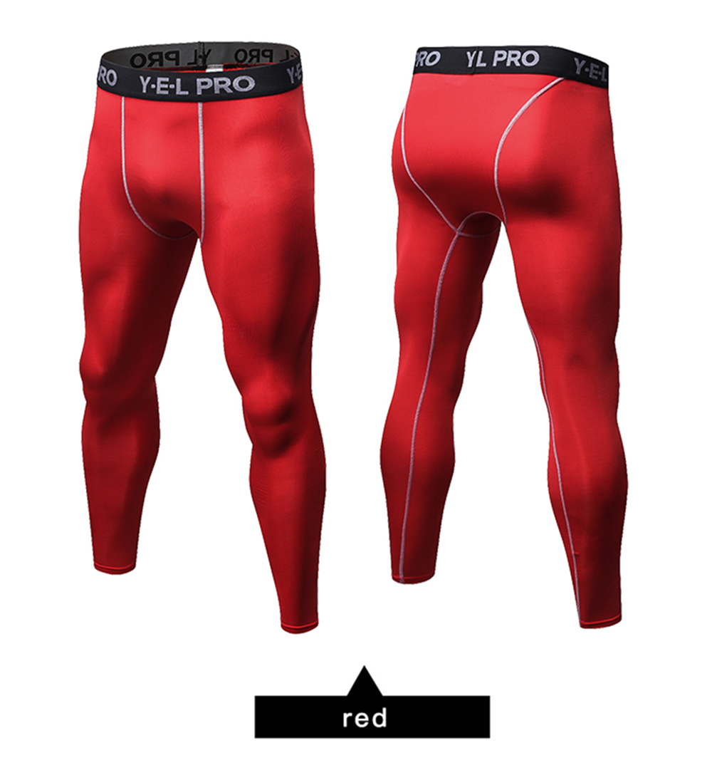 Men Quick Dry Tights Athletic Train Leggings Fitness Gym Sports Running Pants