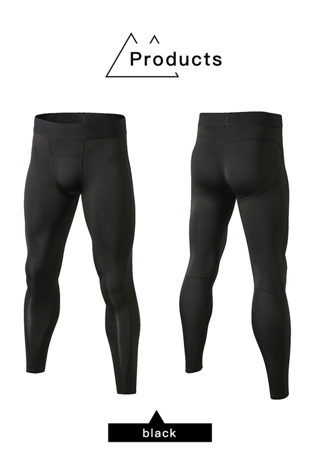 Fitness Men Sport Tights Running Pants Compression Bodybuilding Trousers