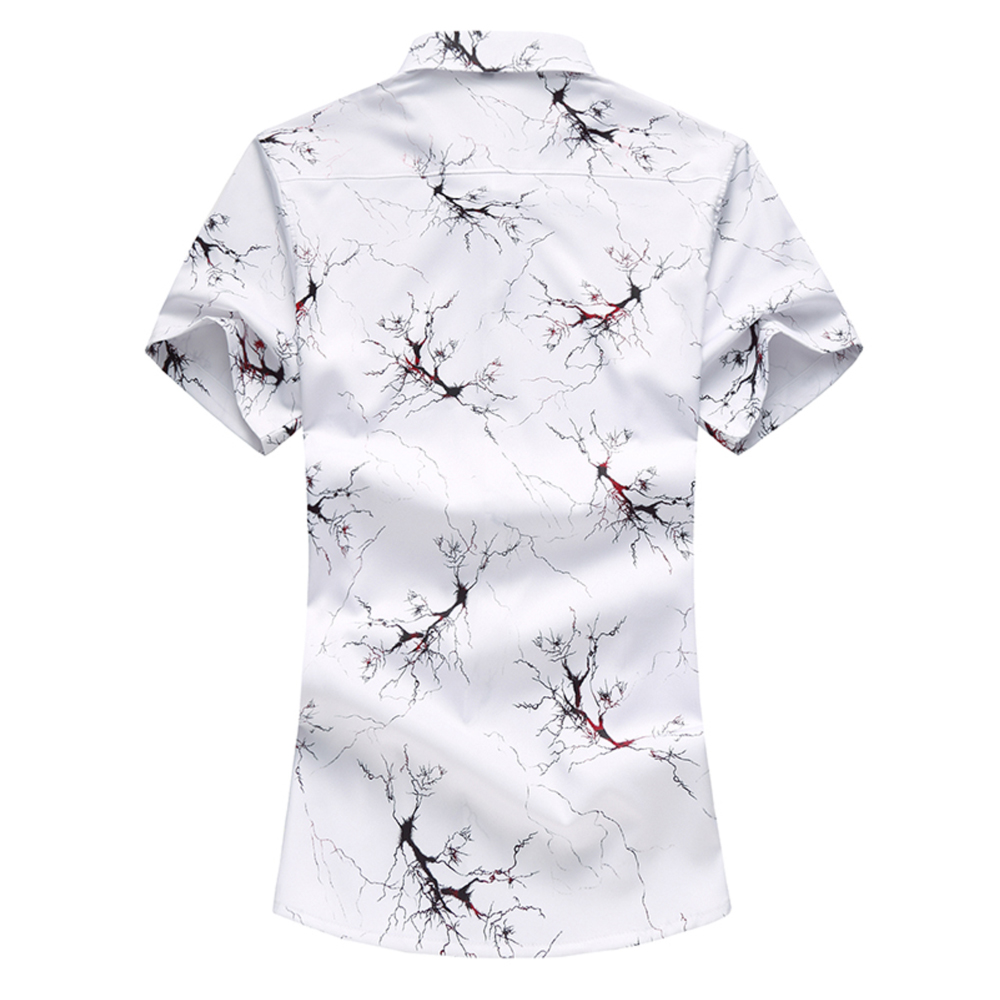 Men's Summer Short Sleeved Large Size Plus Fat Printed Casual Shirts