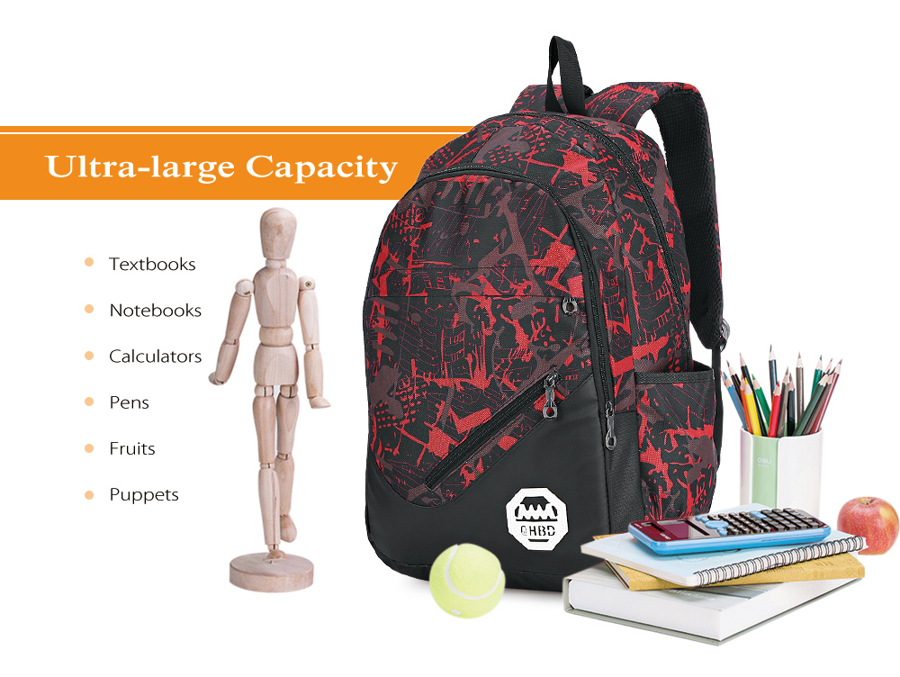 Guapabien Nylon School Backpack Kit Shoulders / Single-shoulder / Hand Bag