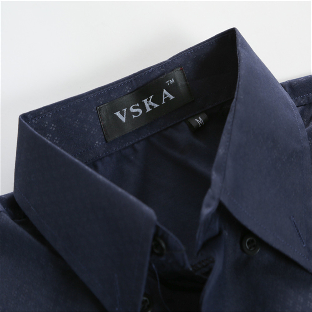 New High-Grade Embossed Men's Casual Modified Long-Sleeved Shirt