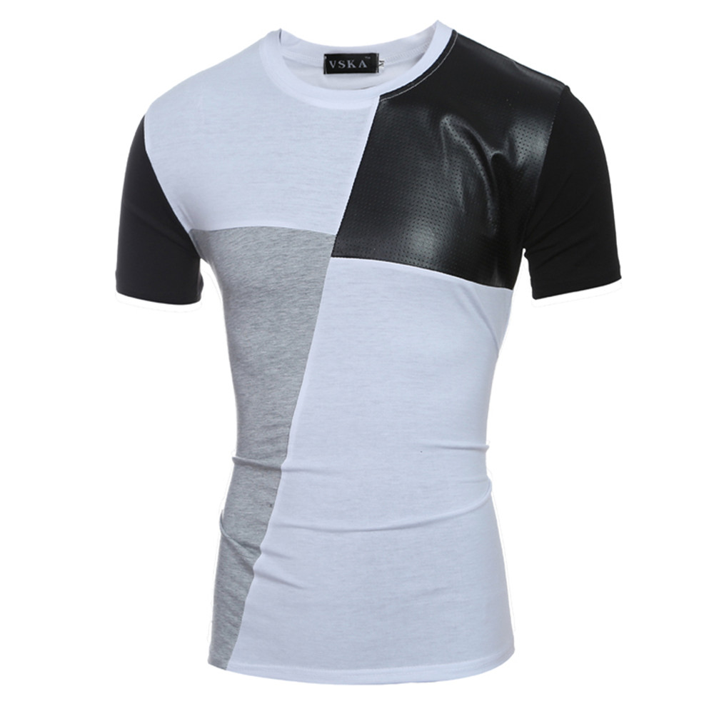 New Fashion Mixed Colors Men's Casual Slim Short-Sleeved Round Neck T-Shirt