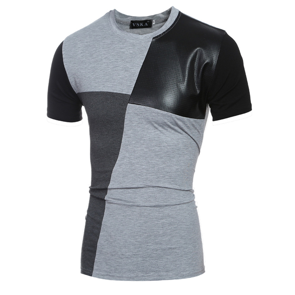 New Fashion Mixed Colors Men's Casual Slim Short-Sleeved Round Neck T-Shirt