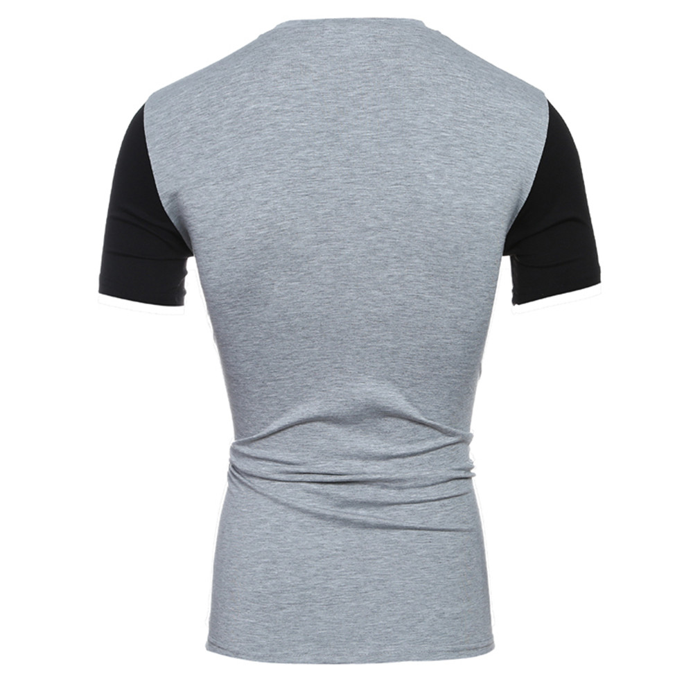 New Fashion Mixed Colors Men's Casual Slim Short-Sleeved Round Neck T-Shirt