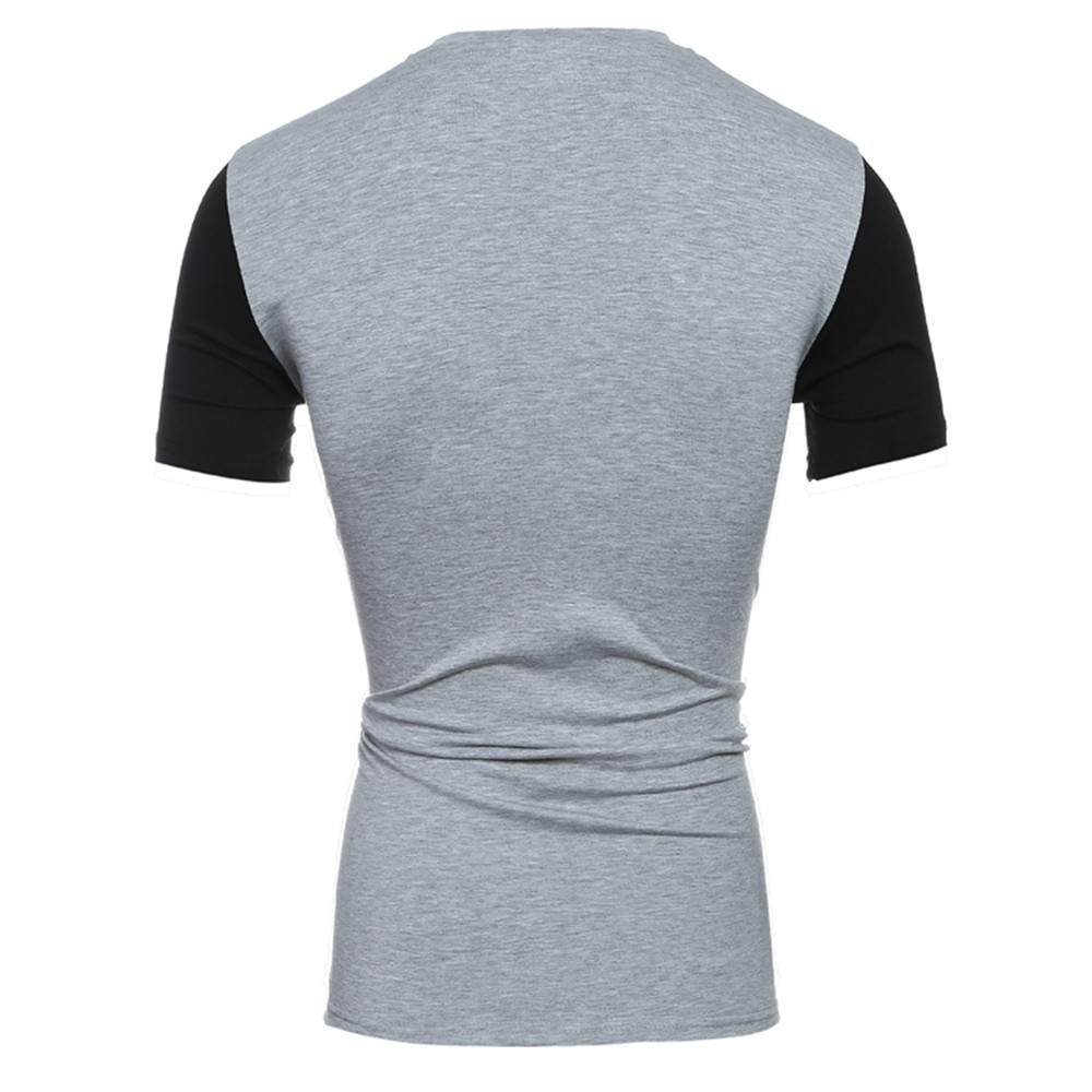 New Fashion Mixed Colors Men's Casual Slim Short-Sleeved Round Neck T-Shirt