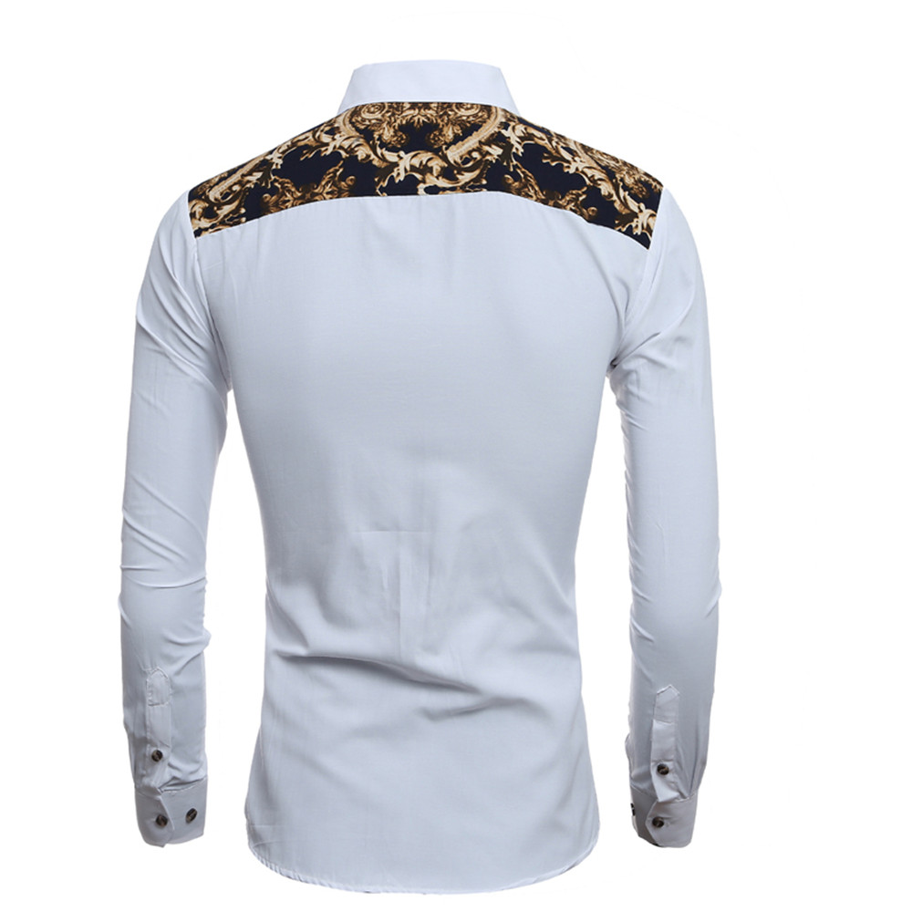 New 3D Print Men's Casual Slim Long-Sleeve Shirt