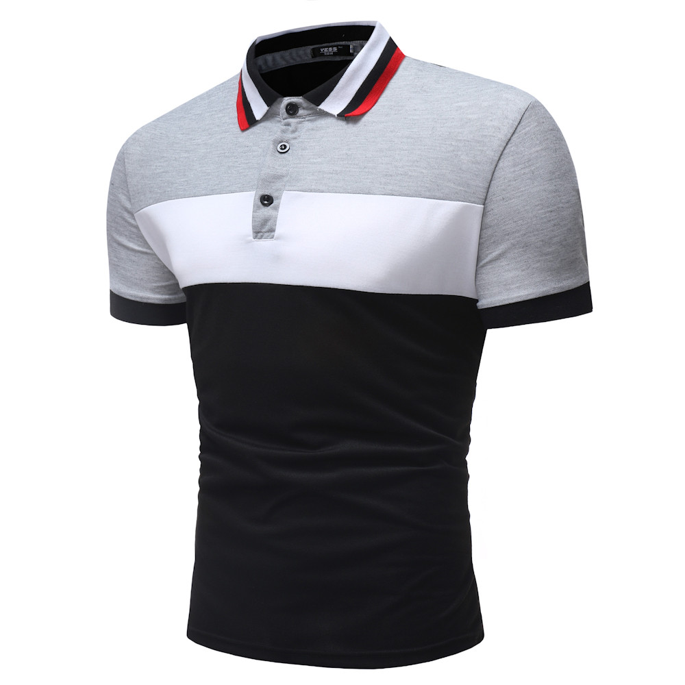 Men's Short Sleeve Casual Fashion Short Sleeves Splicing Design Shirt